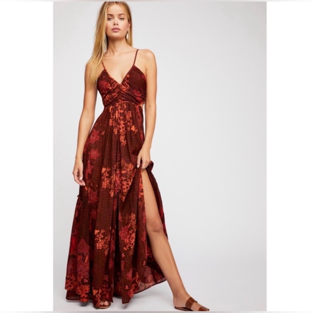 Free people need this floral sheer BoHo festival maxi dress